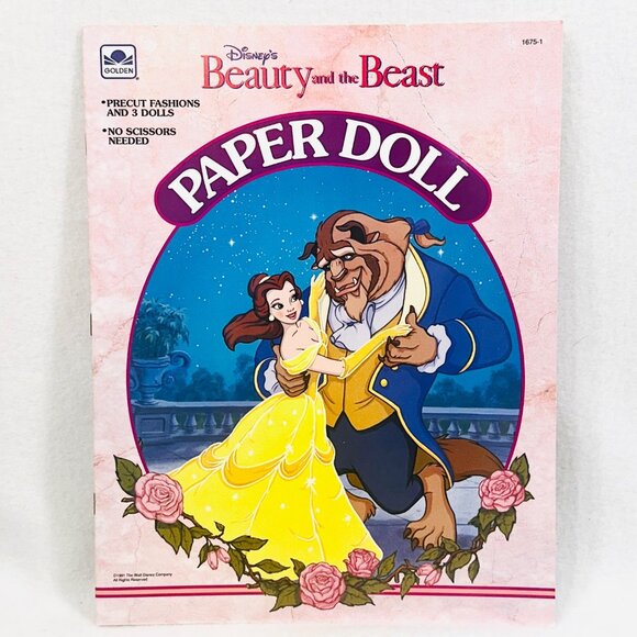 Vintage Beauty & the Beast Disney Paper Doll  Booklet - Unused/New - Picture 1 of 9